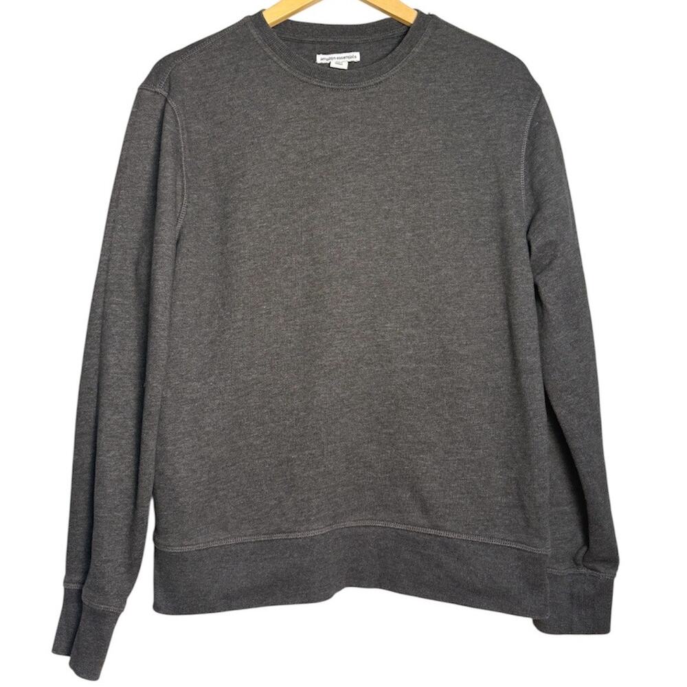 AMAZON ESSENTIALS Crewneck Sweatshirt, Slate Gray/Charcoal. Size M